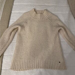 American Eagle Outfitters Cream Turtleneck Sweater
